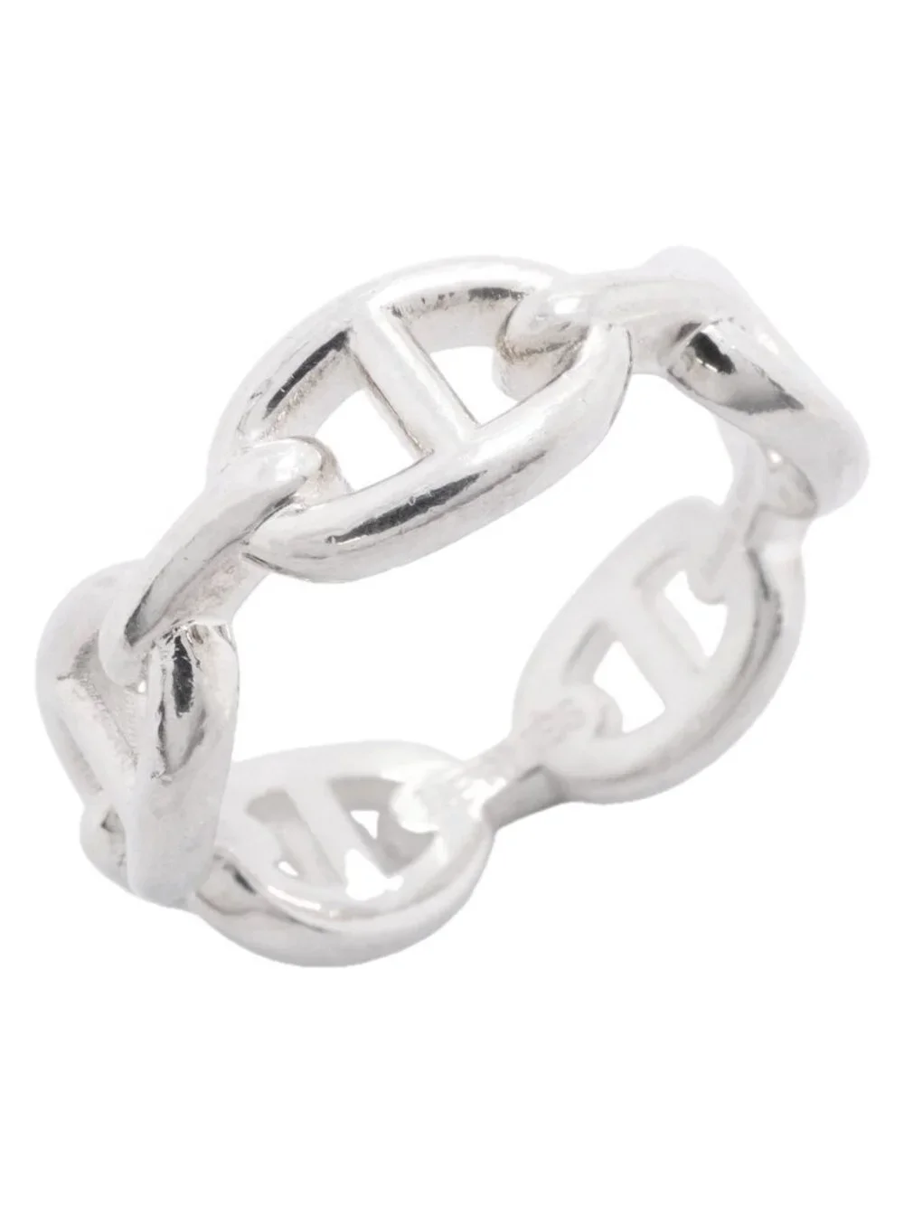 Hermes Ring Enchainee Chaine D'ancre 925 Sterling Silver
